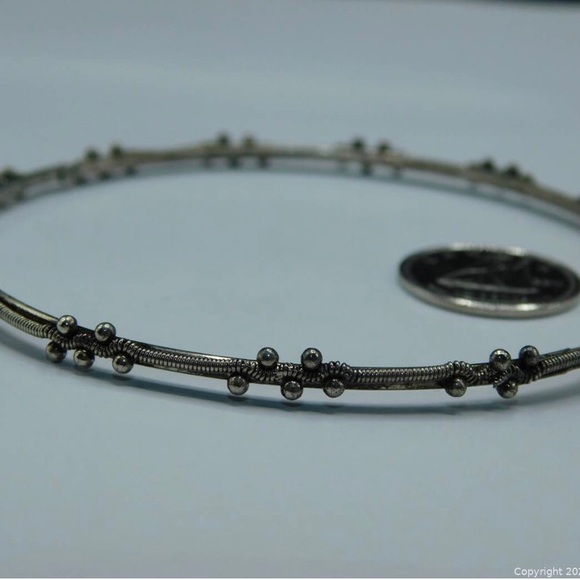 Beautiful Intricate Metal Work Bangle - 2.75 inches - Picture 3 of 3